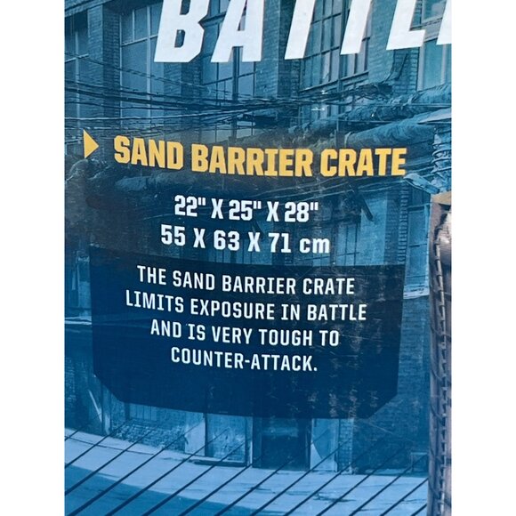 Bunkr Sand Barrier Crate Inflatable Battle Zone Gaming Accessory For Dart Blaste - Picture 3 of 5